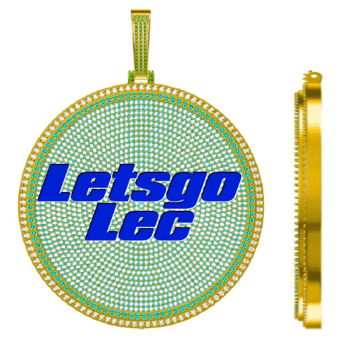 CUSTOM LETTER NECKLACE 3D BIG DISC