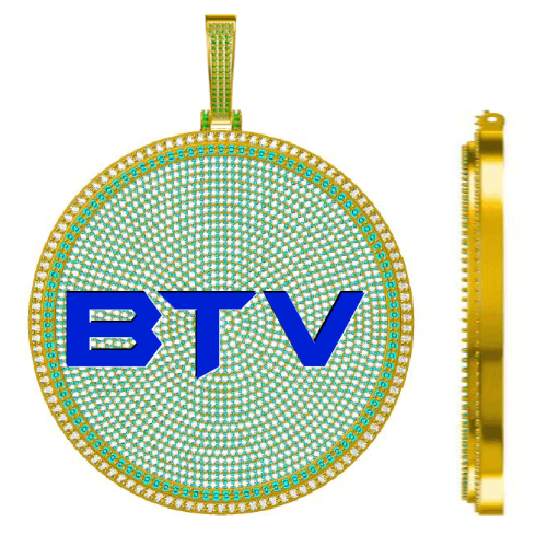 CUSTOM LETTER NECKLACE 3D BIG DISC