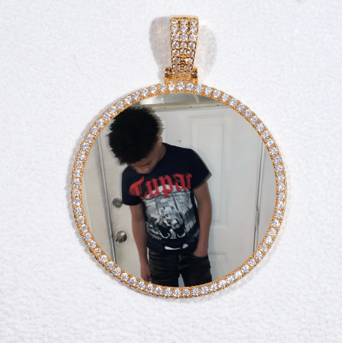 MEDIUM 3D CIRCLE CUSTOM PICTURE PENDANT