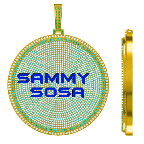 CUSTOM LETTER NECKLACE 3D BIG DISC