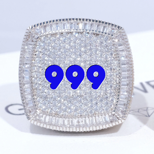 CUSTOM LETTER 3D ICED RING