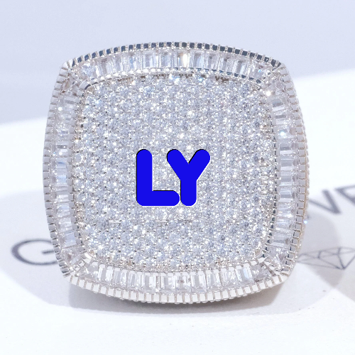 CUSTOM LETTER 3D ICED RING