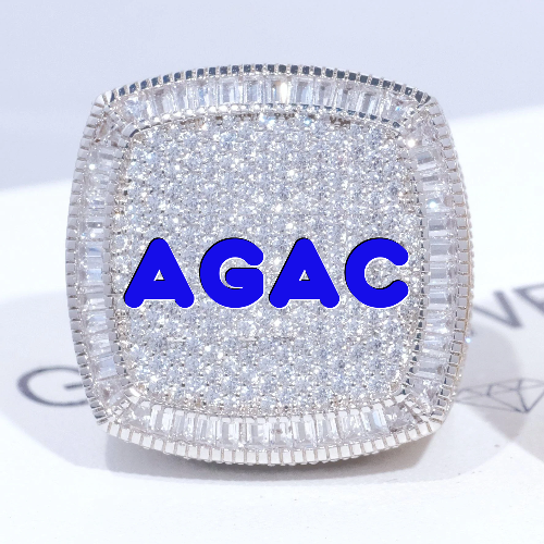 CUSTOM LETTER 3D ICED RING