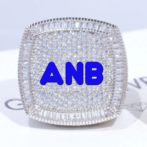 CUSTOM LETTER 3D ICED RING