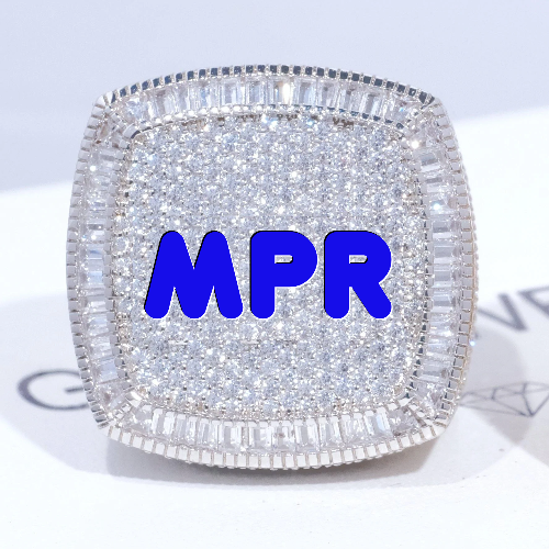 CUSTOM LETTER 3D ICED RING