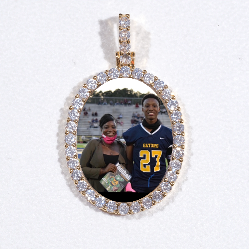3D Oval Custom Picture Pendant