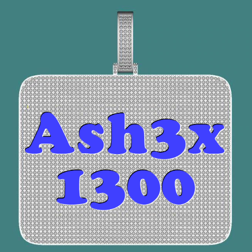 CUSTOM LETTER NECKLACE 3D BIG SQUARE