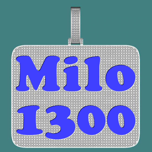 CUSTOM LETTER NECKLACE 3D BIG SQUARE