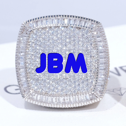 CUSTOM LETTER 3D ICED RING