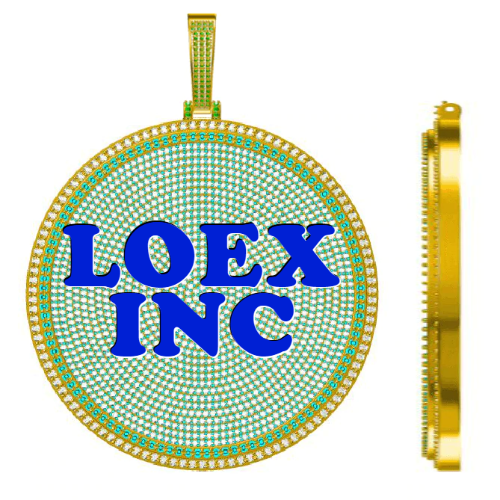 CUSTOM LETTER NECKLACE 3D BIG DISC