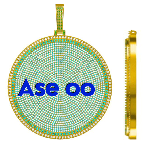 CUSTOM LETTER NECKLACE 3D BIG DISC