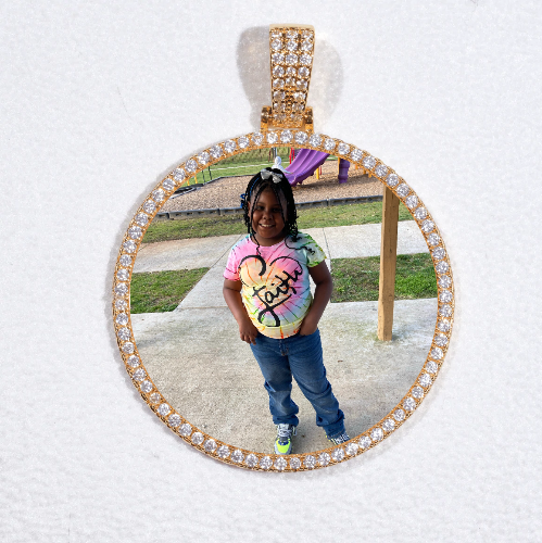 MEDIUM 3D CIRCLE CUSTOM PICTURE PENDANT