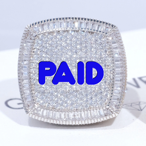 CUSTOM LETTER 3D ICED RING