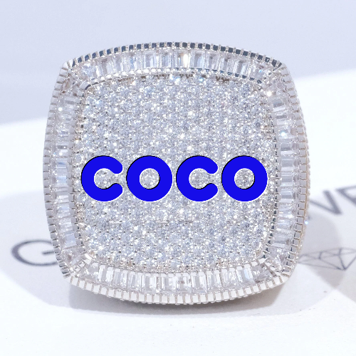 CUSTOM LETTER 3D ICED RING