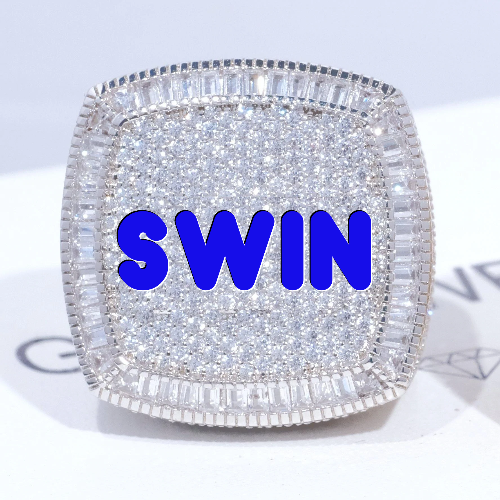 CUSTOM LETTER 3D ICED RING