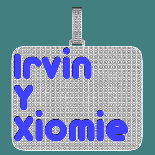CUSTOM LETTER NECKLACE 3D BIG SQUARE