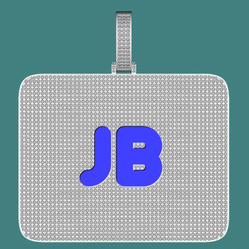 CUSTOM LETTER NECKLACE 3D BIG SQUARE
