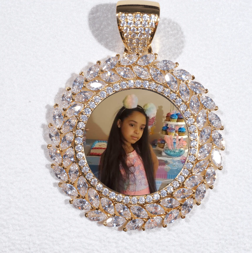 Large 3D Wheat Ear Custom Picture Pendant