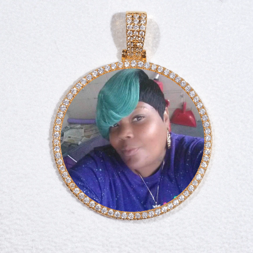 MEDIUM 3D CIRCLE CUSTOM PICTURE PENDANT