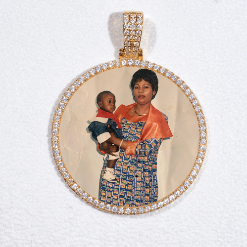 MEDIUM 3D CIRCLE CUSTOM PICTURE PENDANT