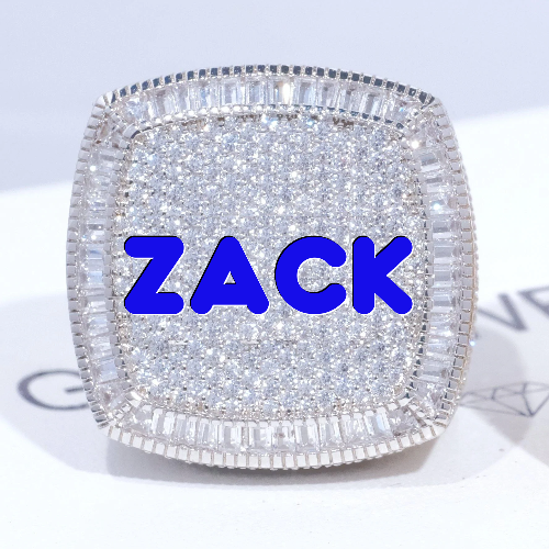 CUSTOM LETTER 3D ICED RING