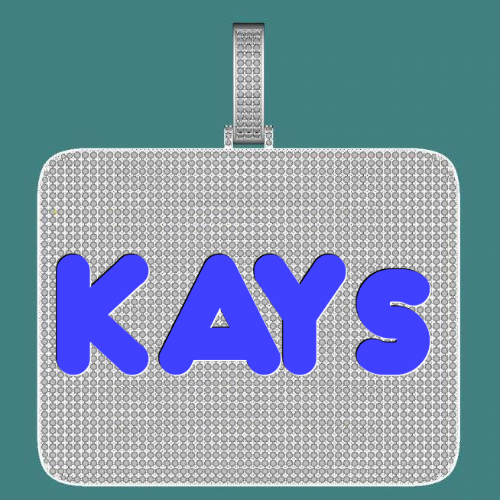 CUSTOM LETTER NECKLACE 3D BIG SQUARE