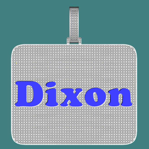 CUSTOM LETTER NECKLACE 3D BIG SQUARE