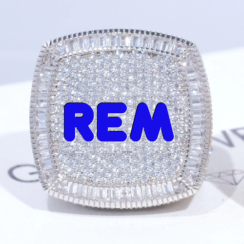 CUSTOM LETTER 3D ICED RING