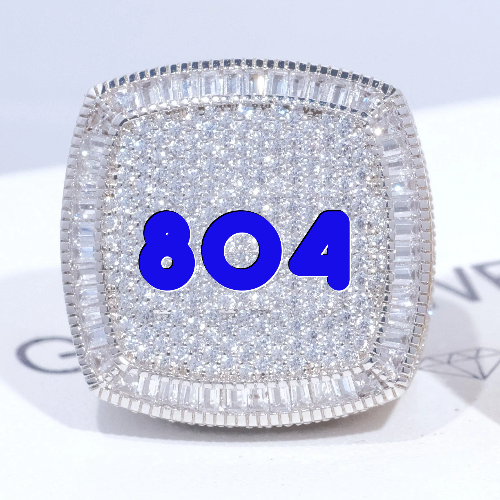 CUSTOM LETTER 3D ICED RING