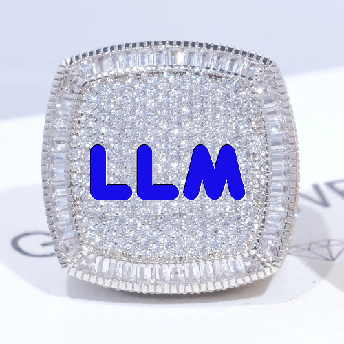 CUSTOM LETTER 3D ICED RING