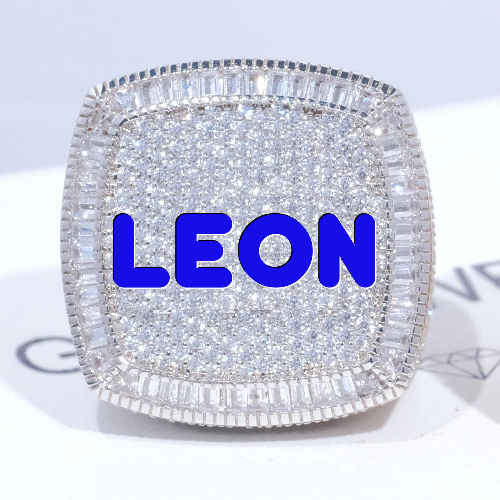 CUSTOM LETTER 3D ICED RING