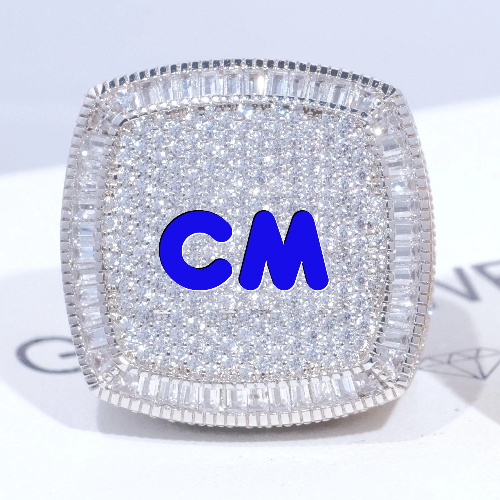 CUSTOM LETTER 3D ICED RING