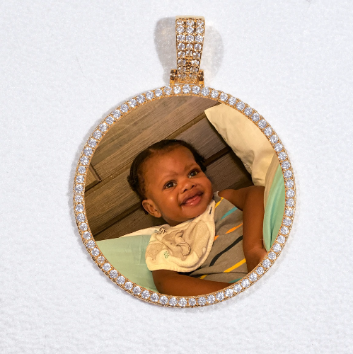 MEDIUM 3D CIRCLE CUSTOM PICTURE PENDANT