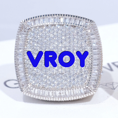 CUSTOM LETTER 3D ICED RING
