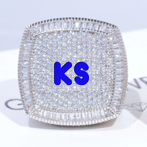 CUSTOM LETTER 3D ICED RING