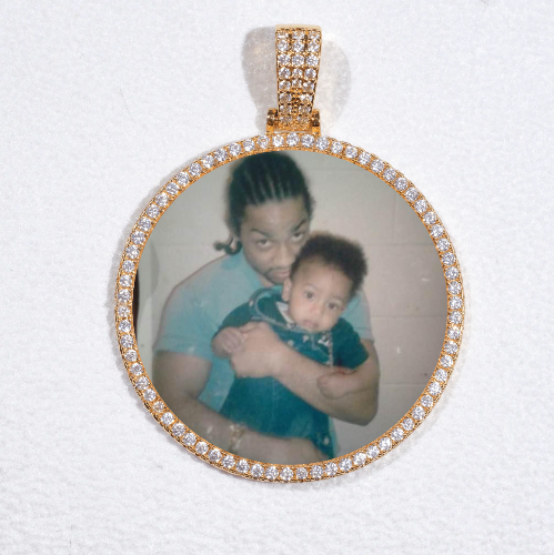 MEDIUM 3D CIRCLE CUSTOM PICTURE PENDANT