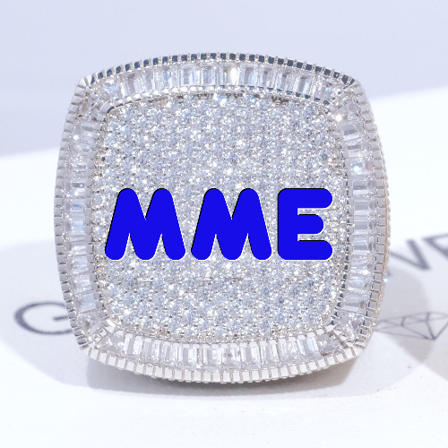 CUSTOM LETTER 3D ICED RING