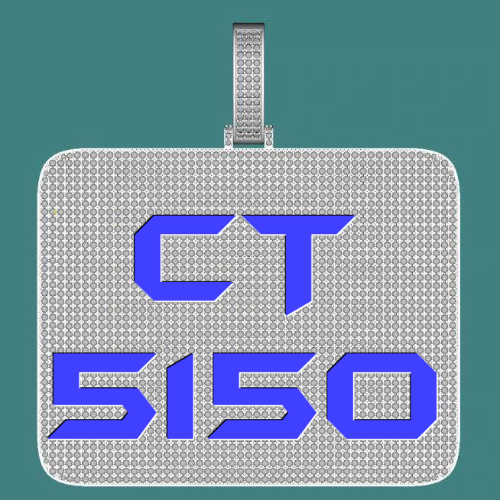CUSTOM LETTER NECKLACE 3D BIG SQUARE