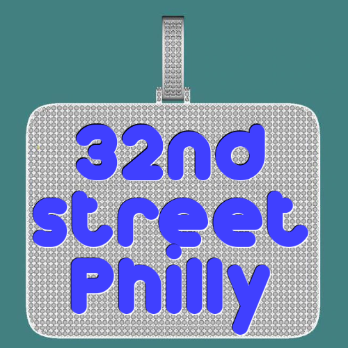 CUSTOM LETTER NECKLACE 3D BIG SQUARE