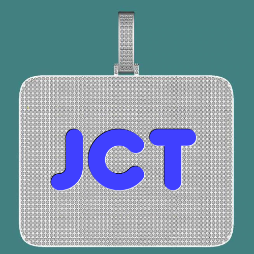 CUSTOM LETTER NECKLACE 3D BIG SQUARE