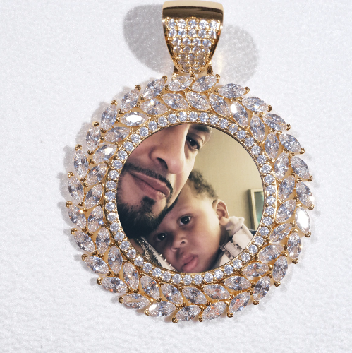 Large 3D Wheat Ear Custom Picture Pendant