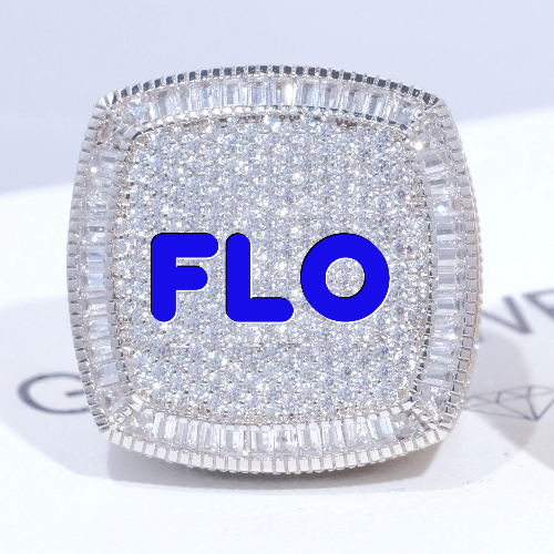 CUSTOM LETTER 3D ICED RING