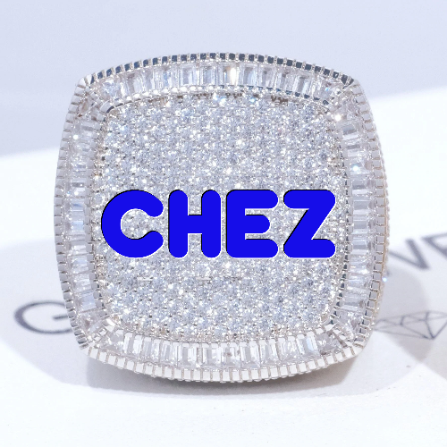 CUSTOM LETTER 3D ICED RING