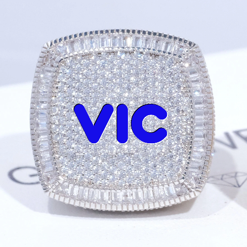 CUSTOM LETTER 3D ICED RING