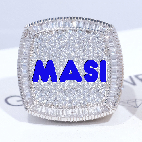 CUSTOM LETTER 3D ICED RING