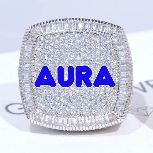 CUSTOM LETTER 3D ICED RING