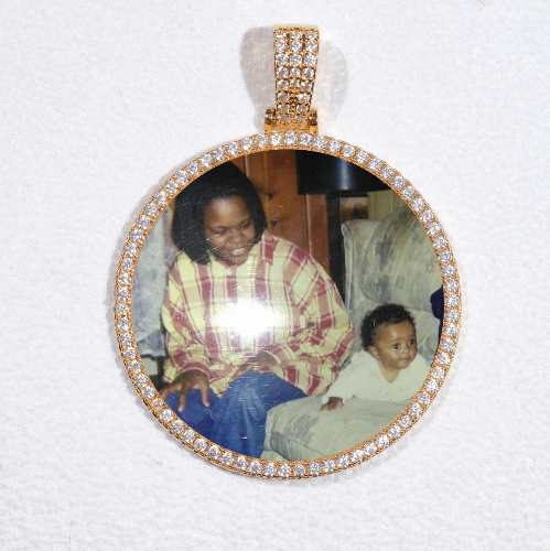 MEDIUM 3D CIRCLE CUSTOM PICTURE PENDANT