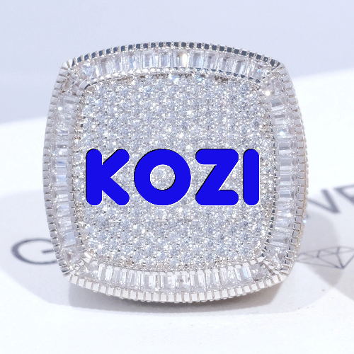 CUSTOM LETTER 3D ICED RING