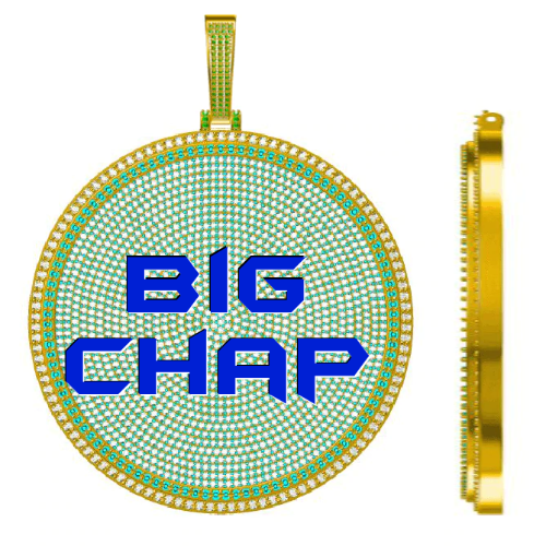 CUSTOM LETTER NECKLACE 3D BIG DISC
