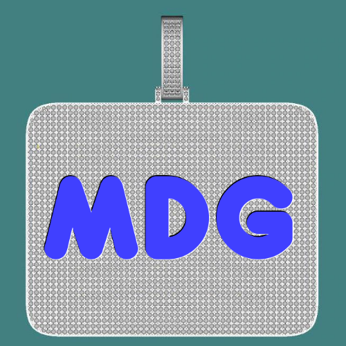 CUSTOM LETTER NECKLACE 3D BIG SQUARE